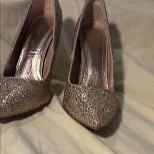 Diba Rose Gold Heels with Metallic Finish